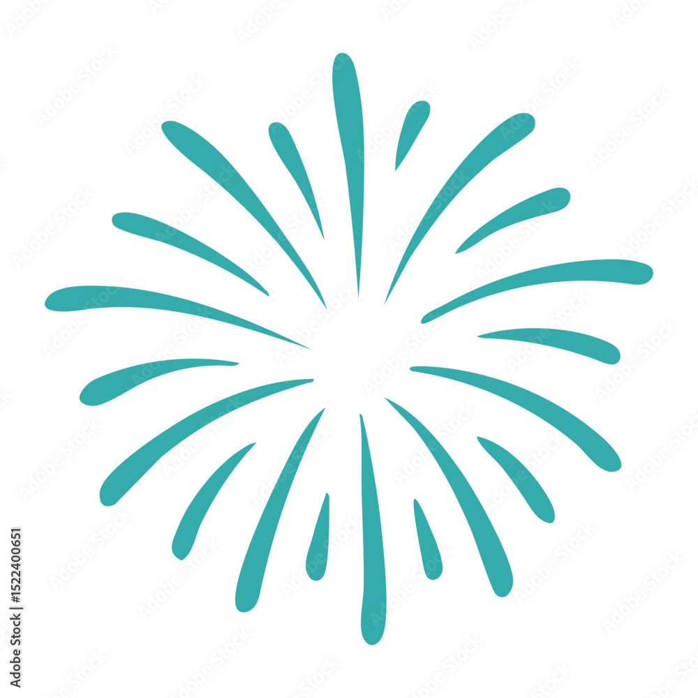 Obraz premium Firework Burst Illustration – Single Shot