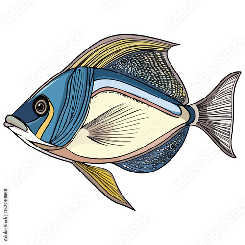 surgeon fish, underwater animal, vector, transparent background, creature, paracanthurus hepatus, fish, ocean, aquarium, underwater, tropical, marine, exotic, colorful, cute, isolated, animal, nature,