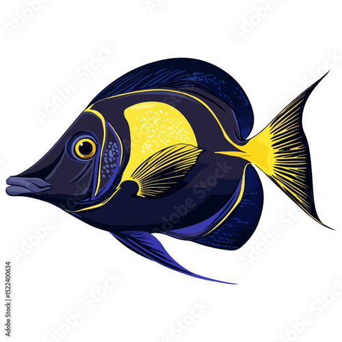 surgeon fish, underwater animal, vector, transparent background, creature, paracanthurus hepatus, fish, ocean, aquarium, underwater, tropical, marine, exotic, colorful, cute, isolated, animal, nature,