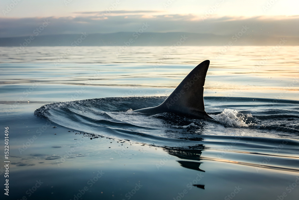 Naklejka premium Jumping dolphins in the blue Pacific ocean, a majestic marine mammal of nature's wildlife ai generated