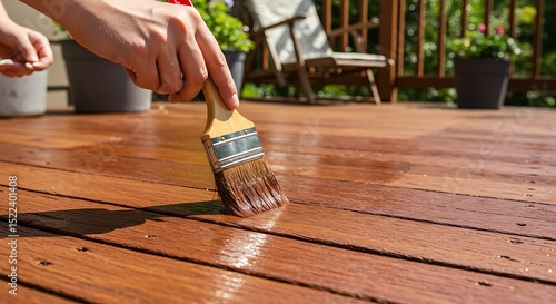 Applying Wood Stain to a Deck, Home Improvement Project