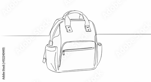 Stylish diaper bag illustration.