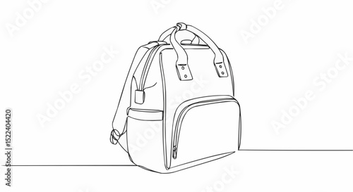 A Simple Outline of a Backpack.