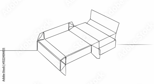 Minimalist architectural design of a modern bed frame