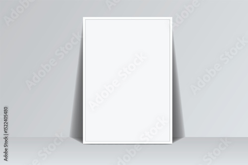 Wallpaper Mural Realistic blank plastic frame photo mockup. Empty rectangular picture frame template isolated on transparent background. Vector mockup for picture, painting, poster, photographs or art gallery Torontodigital.ca