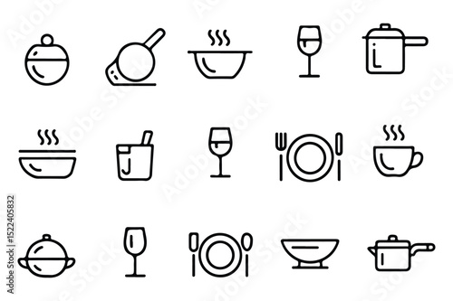 Daily Use Items Icon Set Vector Illustration