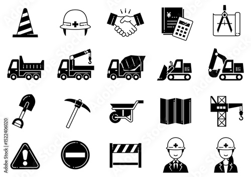 工事アイコン02　Construction icons