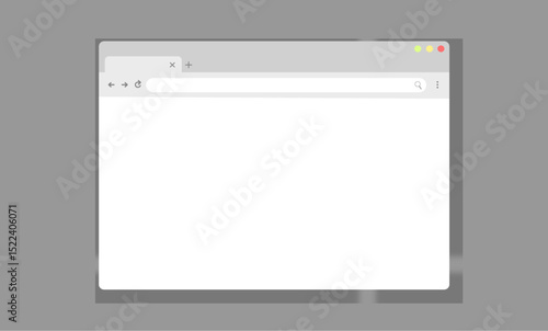 Web browser window mockup in light mode user interface