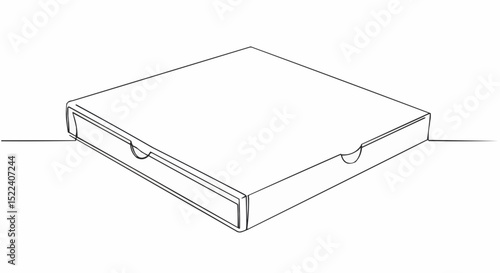 A simple box for pizza, the image of which looks quite plain.