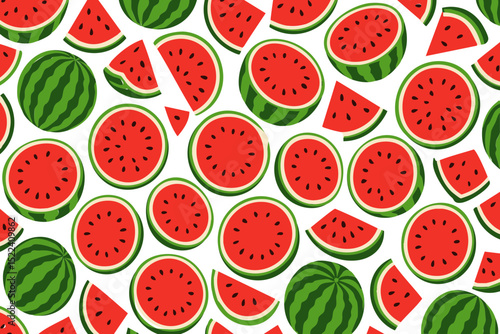 Watermelon Summer Time Illustration