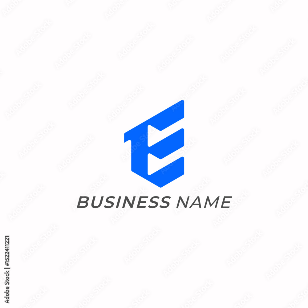 Obraz premium design logo creative unique letter E
