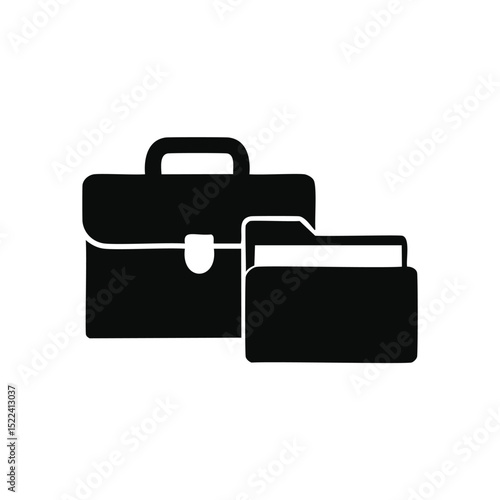 Business briefcase and folder icon design