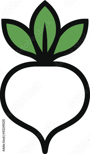 Minimalist Beet Outline Icon