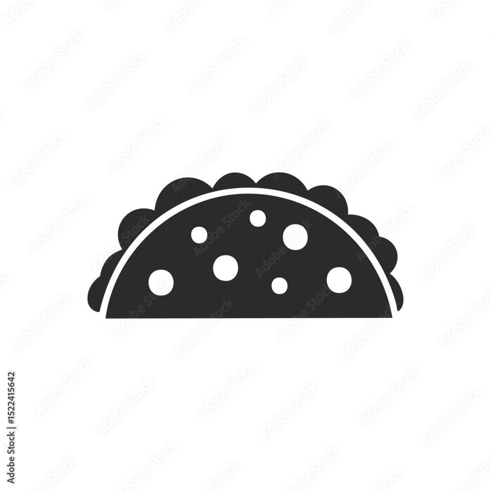 Delicious taco icon simple design food illustration Delicious taco icon simple design food illustration
