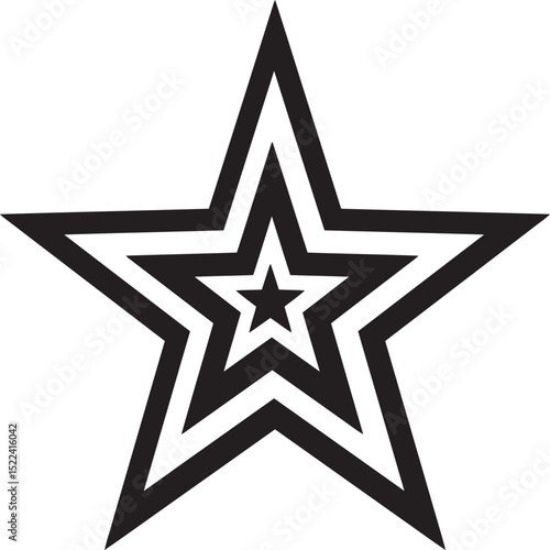 Vector illustration of star icons arrange perfectly.  