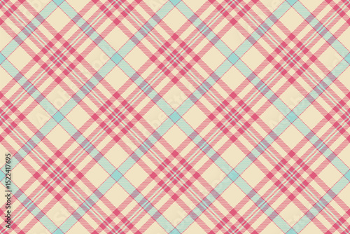 Minimalist tartan textile fabric, picture texture check plaid. Contour seamless background pattern vector in light and red colors.