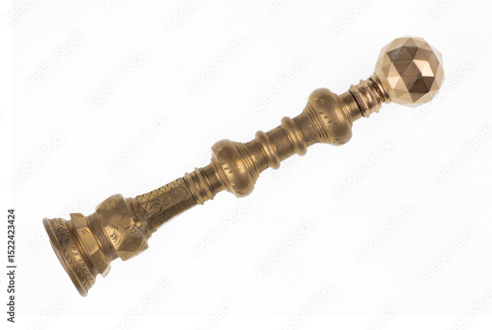 Fototapeta premium golden scepter isolated on white background