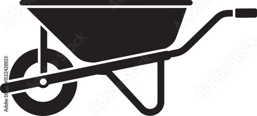 wheelbarrow on white background