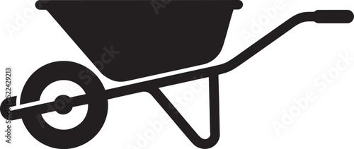 old wheelbarrow isolated on white