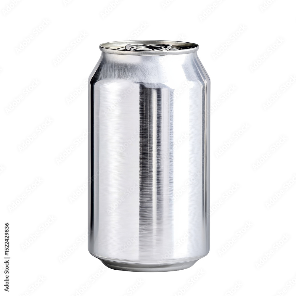 Flat style illustration of an aluminum can, isolated on a white background. PNG Flat style illustration of an aluminum can, isolated on a white background. PNG