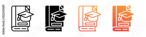 Thesis Multi Style Icon Set Vector 