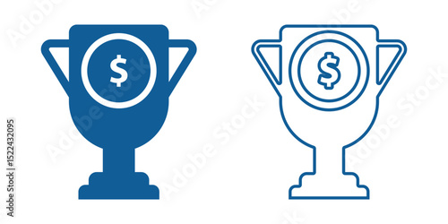 prize money icon set. Vector solid icons collection. Solid and line icon style. eps file. transparent background icon.