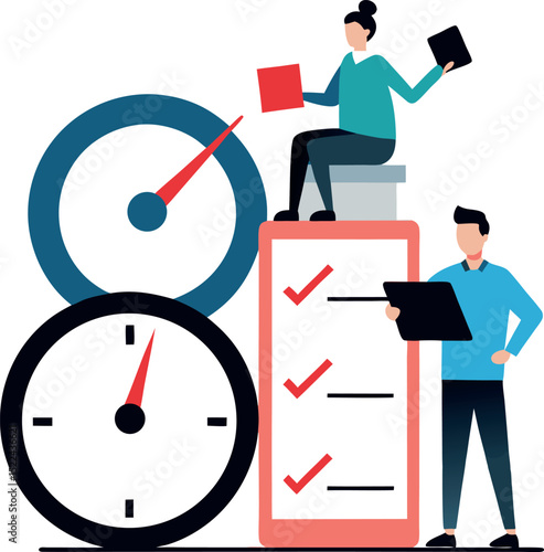 Coworkers Balancing Time Management