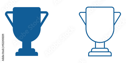 trophy icon set. Vector solid icons collection. Solid and line icon style. eps file. transparent background icon.