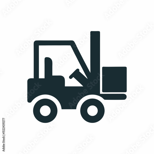 Forklift Vector Design for Industrial Use.
