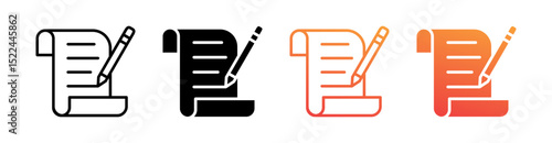 Amendment Multi Style Icon Set Vector 