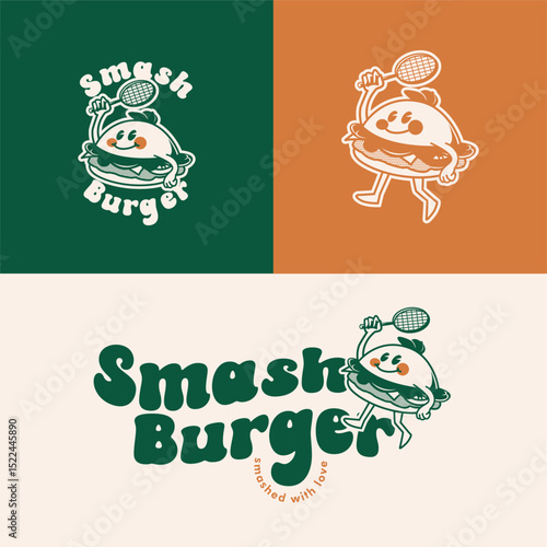 Smash Burger Retro Logo Design