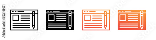 Post Multi Style Icon Set Vector 