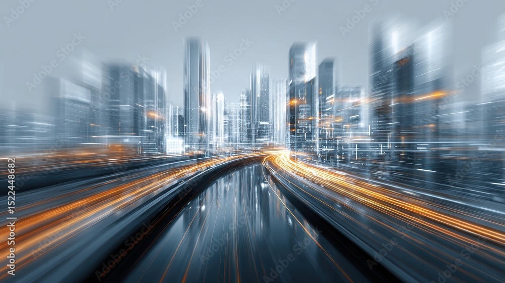 Obraz premium Urban Metropolis in Motion