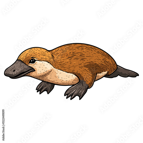 platypus, reptile, vector, transparent background, creature, animal, cute, isolated, wildlife, nature, mammal, icon, Ornithorhynchus anatinus