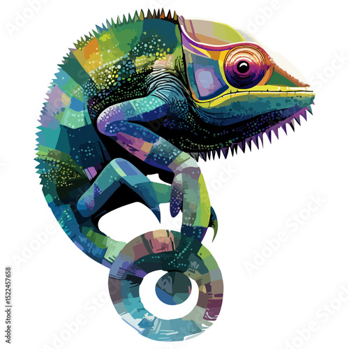 chameleon, reptile, vector, transparent background, creature, chamaeleonidae, nature, animal, wildlife, pet, isolated, colorful, color, colour, cute, tropical
