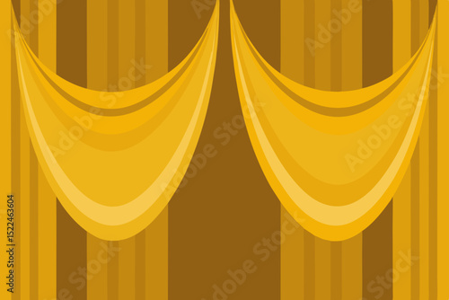 Elegant Golden Stage Curtains A Luxurious Theatrical Design