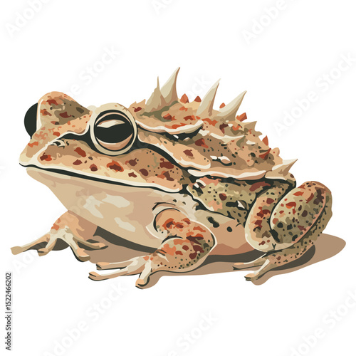 horned frog, reptile, vector, transparent background, creature, ceratophrys, isolated, animal, amphibian, nature, wildlife
