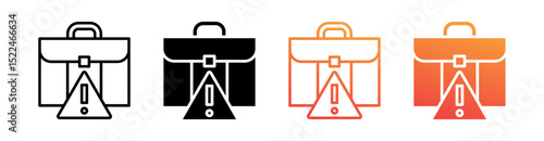 Job Loss Multi Style Icon Set Vector 
