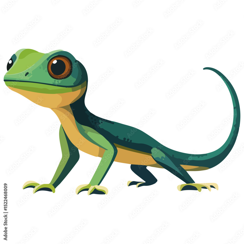 Fototapeta premium lizard, reptile, vector, transparent background, creature, lacertilia, animal, isolated, nature, wildlife