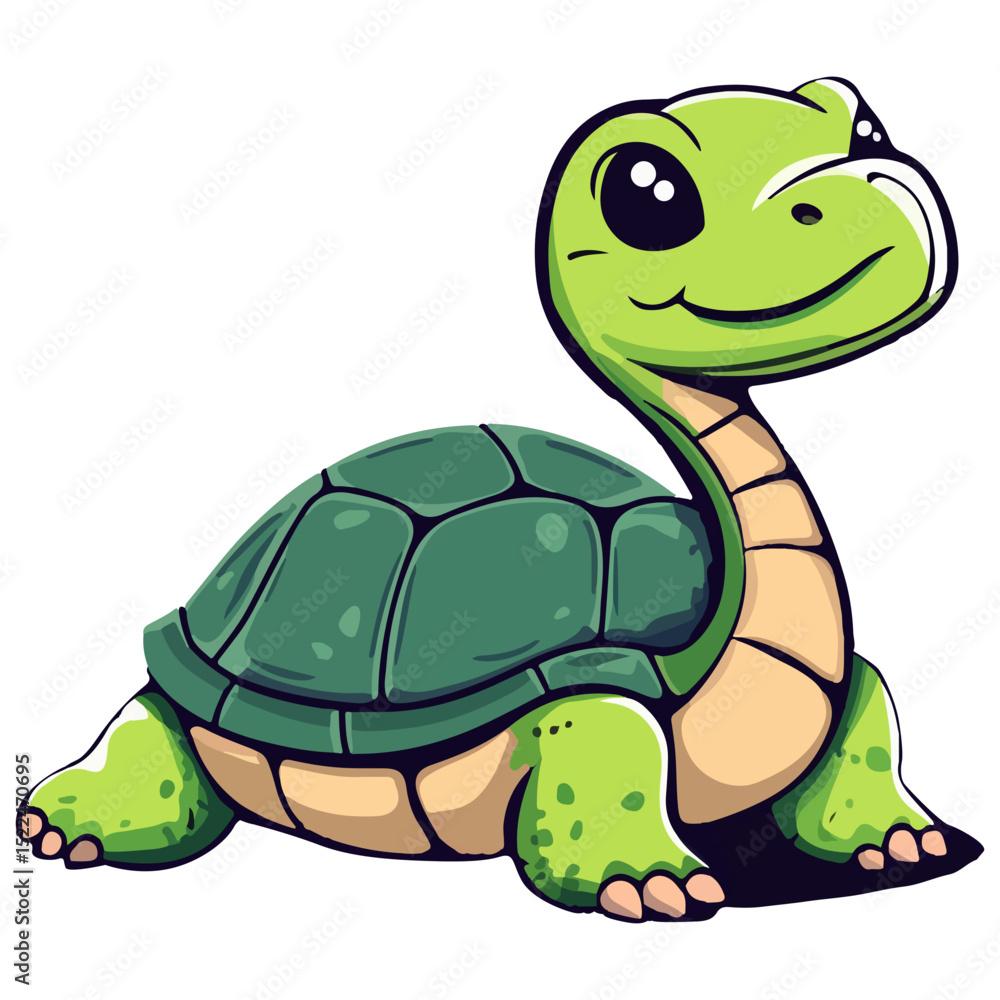 Fototapeta premium snake-necked turtle, reptile, vector, transparent background, creature, chelidae, turtle, animal, tortoise, cute, shell, nature, wildlife, isolated, amphibian