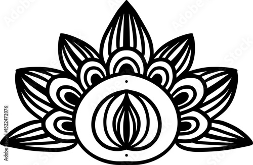 classic balinese ornament illustration 