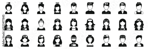 Recharge human icons set. Collection of diverse people with low battery indicators, symbolizing exhaustion, fatigue, and burnout