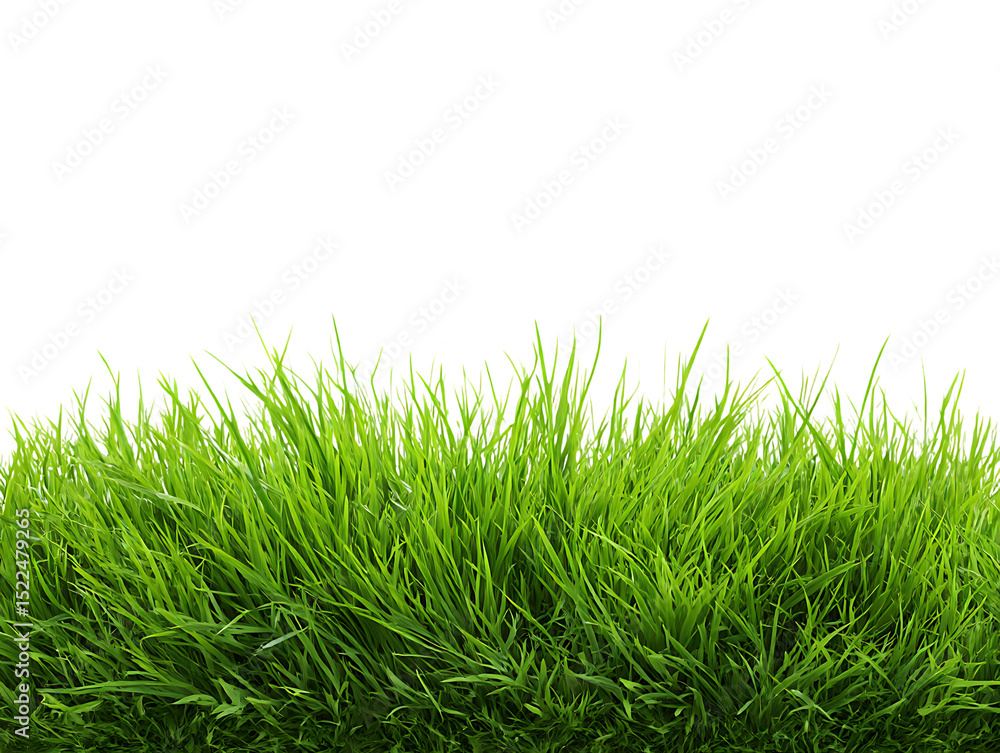 Fototapeta premium flying fresh green lawn grass on clipping path transprent