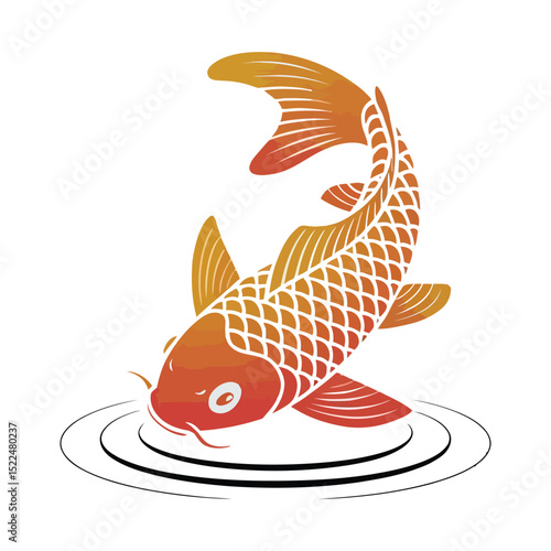 Flat Fish logo vector – clean and modern aquatic symbol ideal for seafood brands, fishing businesses, pet shops, or ocean-themed branding

