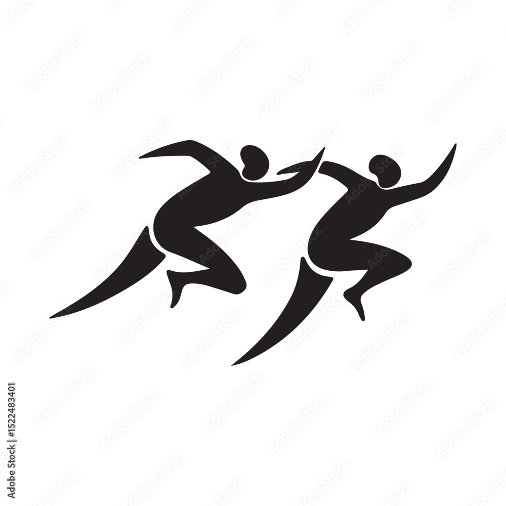 silhouette, vector, sport, running, jump, runner, black, dance silhouette, vector, sport, running, jump, runner, black, dance