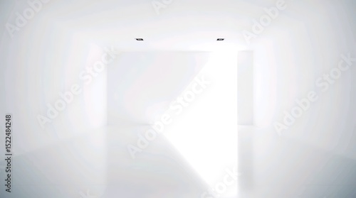 Wallpaper Mural white minimalist room interior Torontodigital.ca