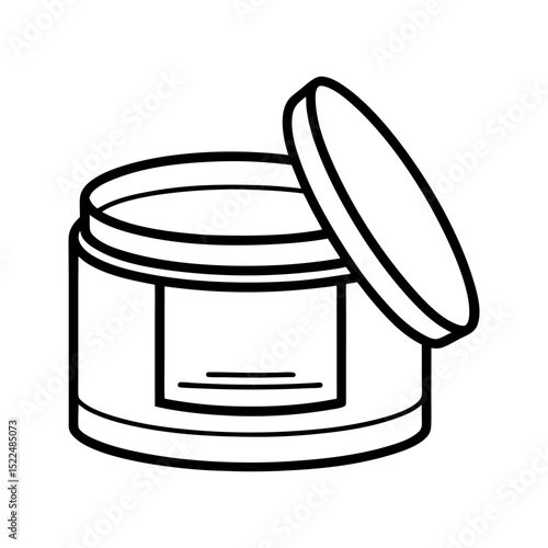 Open jar of face cream icon isolated on transparent background