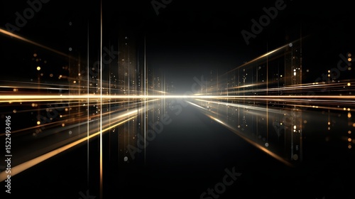 Golden Futuristic Cityscape