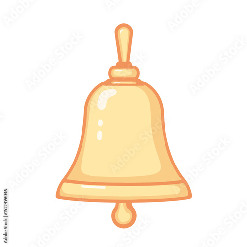 Golden meditation bell for spiritual practice. This elegant bell symbolizes peace and mindfulness.  Use this image for meditation apps, yoga studios, or spiritual retreat websites.