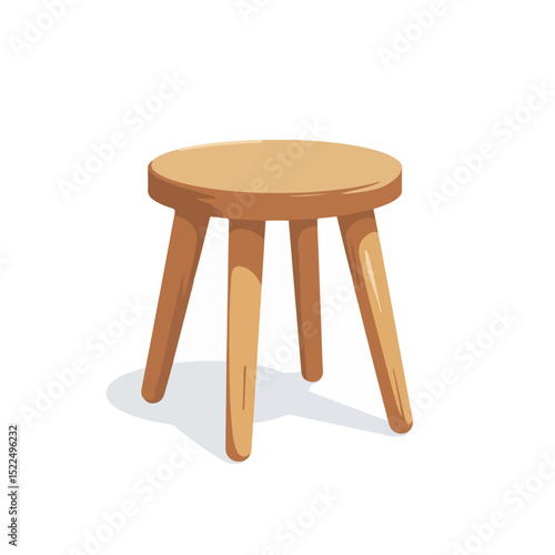 Small wooden stool, perfect for kids room decor. This mini stool offers simple design and natural wood texture.